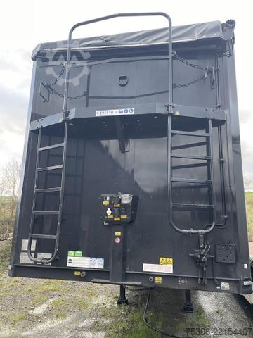 Walking floor semitrailer STAS ecoSTAR 90 cbm, Lenkachse, Hydraulisches Verdeck