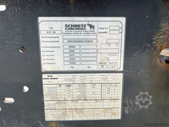 Container transport Schmitz Cargobull SCF 24 / 2x Extendable / Lift Axle