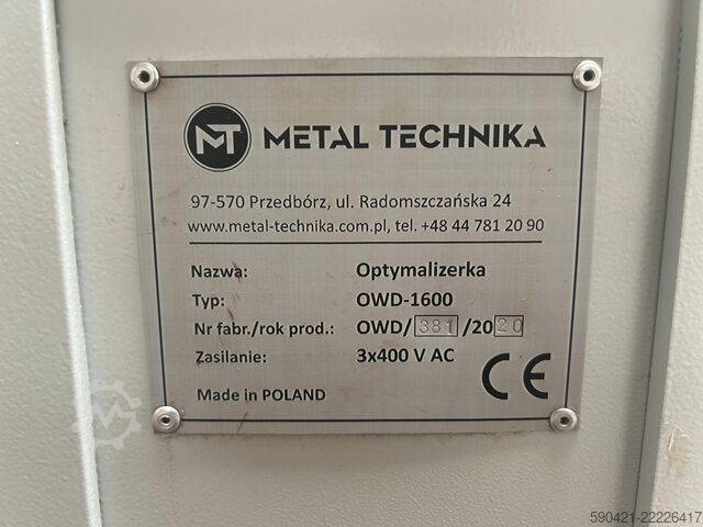 Optimization cross cut line Metal Technika Optymalizerka OWD-1600