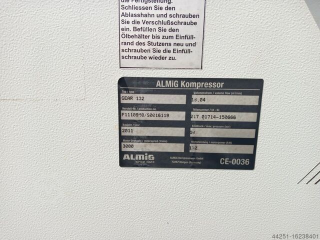 Screw air compressor ALMiG Gear 132
