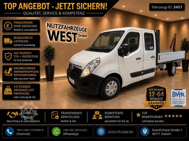Pritschenwagen OPEL Movano 2,3 dCi Maxi DoKa Pritsche*Kran*Garantie*
