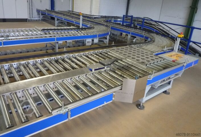 Förderanlage Rollenbahnen Gebhardt Rollenförderer Rollenkurven