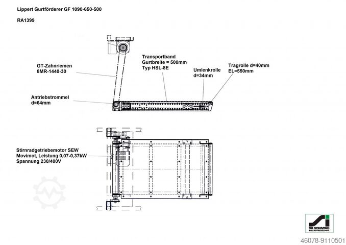 Lippert Belt Conveyor Folding Belt Switch track... Lippert 