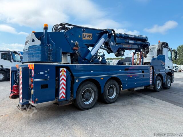 Truck mounted crane MERCEDES-BENZ Arocs 4153 8x4 Crane / Grua MPG 220 TM7 Winch