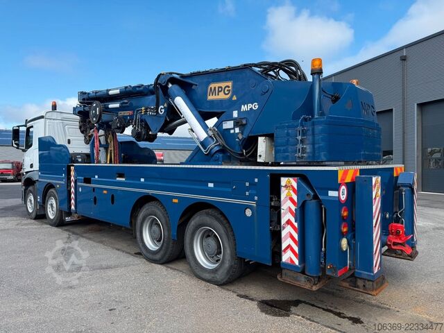 Truck mounted crane MERCEDES-BENZ Arocs 4153 8x4 Crane / Grua MPG 220 TM7 Winch