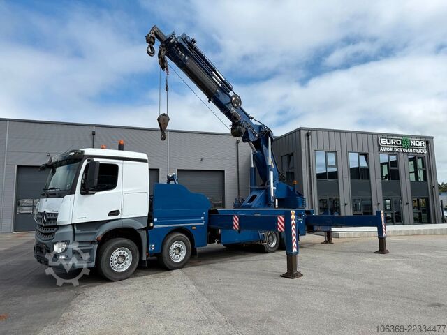 Truck mounted crane MERCEDES-BENZ Arocs 4153 8x4 Crane / Grua MPG 220 TM7 Winch