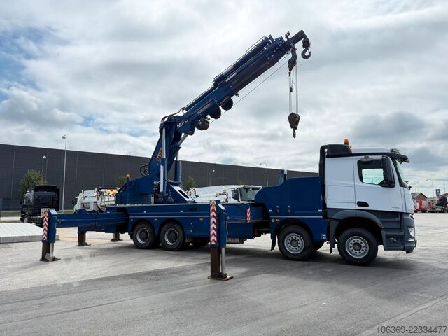 Truck mounted crane MERCEDES-BENZ Arocs 4153 8x4 Crane / Grua MPG 220 TM7 Winch
