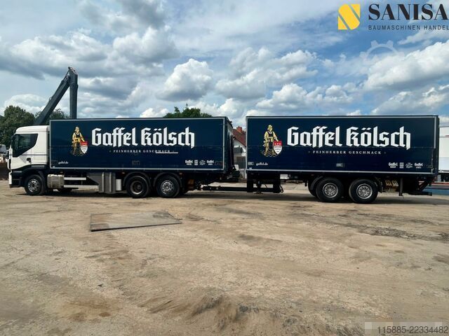 Beverage truck Iveco Starlis AS260S42/2x LBW/Schwenkwand/Boese Anhäng