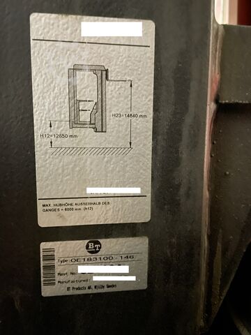 Hochhubwagen BT Products AB, Sweden C15