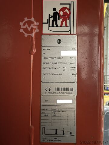 Hochhubwagen BT Products AB, Sweden C15