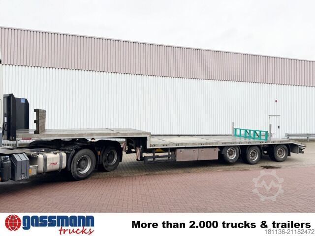 Tieflader-Sattelauflieger  Göbel LPRS 24, 3-A-Tieflader, 1-A-liftbar,  mit