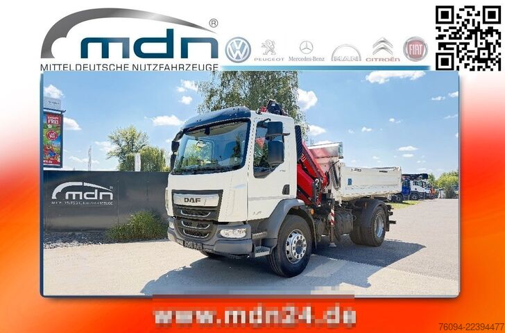 Autokran DAF LF 290 MEILLER Kipper KRAN 13m FUNK AHK