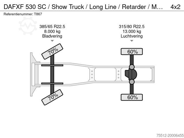 Standard-SZM DAF XF 530 SC / Show Truck / Long Line / Retarder /...