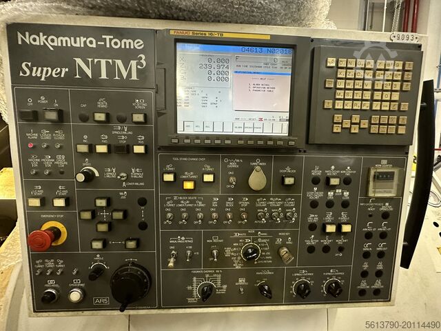 Nakamura-Tome NTM3 CNC-Drehmaschine mit 6m Stangenlader IRCO SiMag Breuning Nakamura-Tome Super NTM3