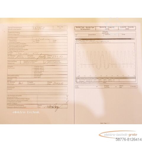 Component GMN TSE 240 cg - SP: 3000-5000 Umin. / 37 Anbauschleifspindel  !