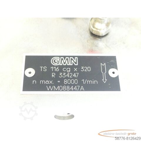 Component GMN TS 116 cg x 320 WM088447A SP: 8000 Umin. SN:R334247 - ! -