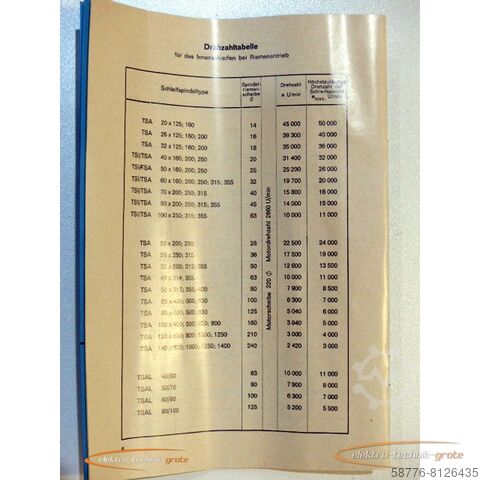 Component GMN TSA 26x200 L 100120 SP: 39300-40000 Umin. Schleifspindel - ! -