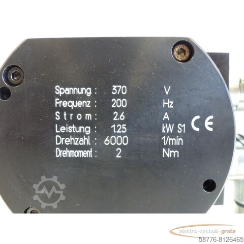 Component GMN TSE 100 cg - 6000 / 125 Hochgeschwindigkeitsspindel SN:R358399 !