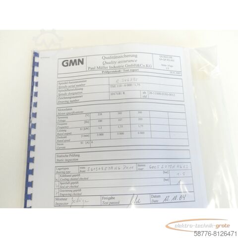 Component GMN TSE 110 - 6000 / 1.75 SN:R346575 - ! -