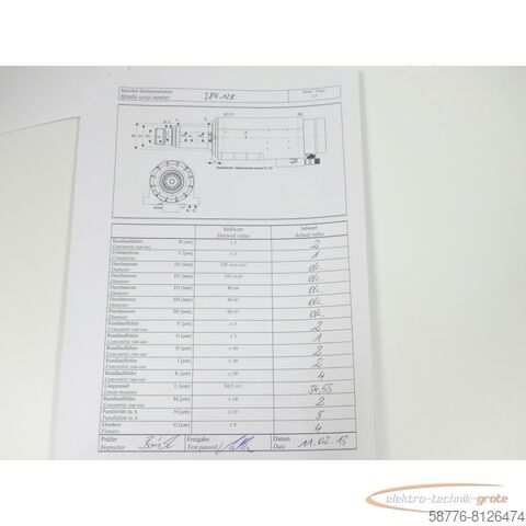 Component GMN TSE 240 cg - 5000 / 37 Schleifspindel 384124    !