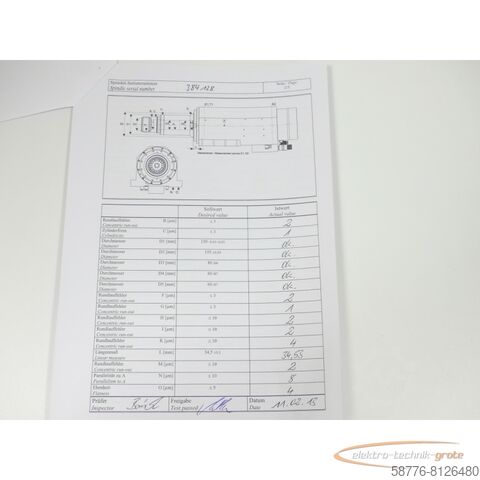 Component GMN TSE 240 cg - 5000 / 37 Schleifspindel 384128    !