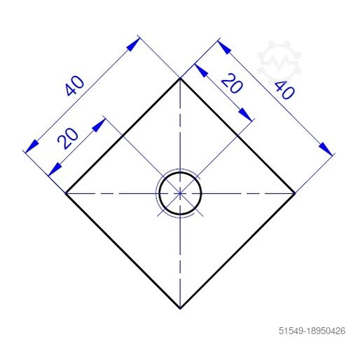 Passend für Holzzerkleinerer von Weima compacto Schneidkronen 40 x 40 x 23 mm