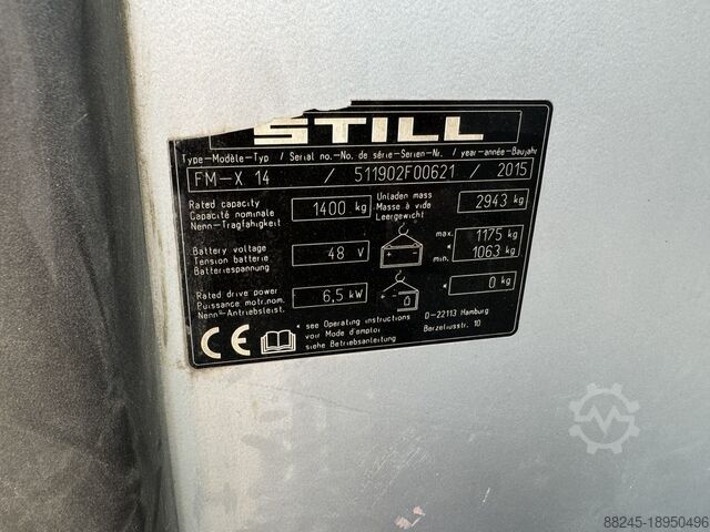 VS-22151 Reach truck FM-X14 BJ2015 9.200mm Sideshift STILL FMX14