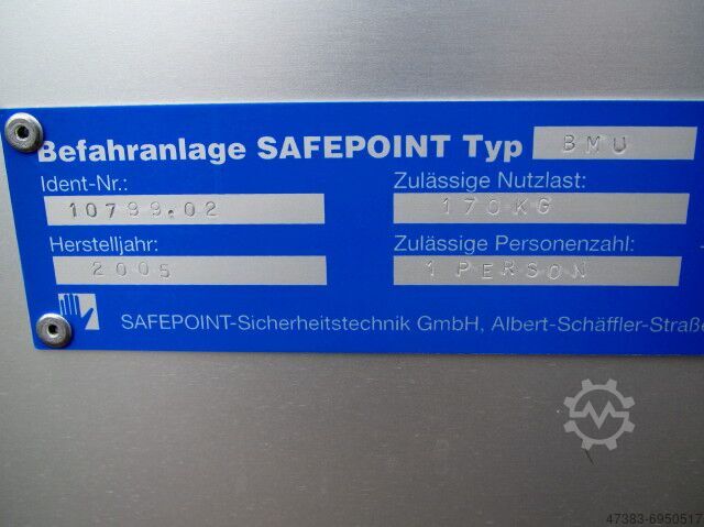 Fassadenbefahranlage Fassadenaufzug POWER CLIMBER BMU - WC