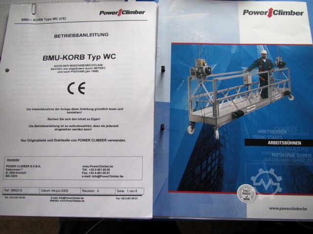 Fassadenbefahranlage Fassadenaufzug POWER CLIMBER BMU - WC