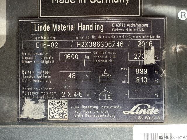 E 16 - 386 / 02 Evo * ATEX EX * PYROBAN 3G / Z2 * Triplex FFL !! LINDE E 16 - 386 / 02 Evo * Atex EX * PYROBAN 3G / Z2 * Triplex FFL !!