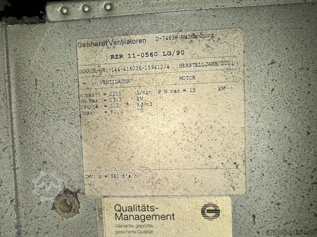 Radial fan Extraction fan Blower Nicotra-Gebhardt Ventilator RZR-15-0630