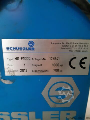 Lifting and tilting machine Schüssler HS-F1000