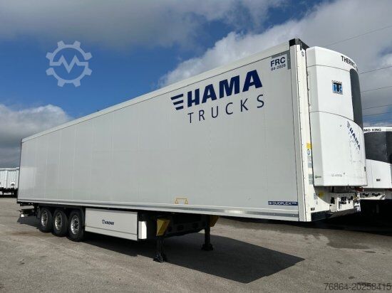 Low loader semitrailer KRONE KüHLAUFLIEGER, TK SLXI 300, LIFTACHSE, DOPPELSTOCK, BLUMENBREITE