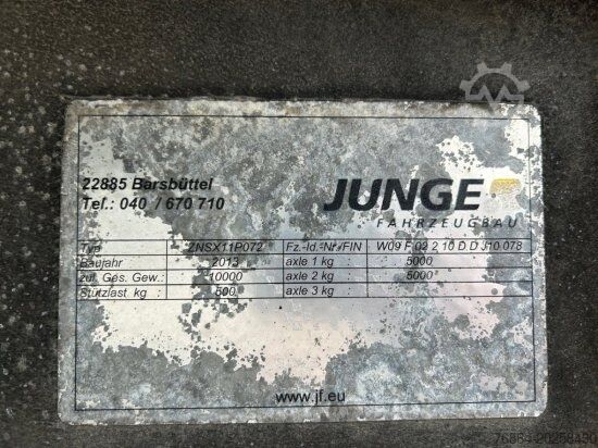 Open trailer with tarp JUNGE DURCHLADER, ANHäNGER