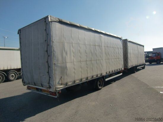 Flatbed truck with tarp MAN LE 8.220 4X2 BL PLANENAUFBAU + ANHäNGER KOMPLETTZUG