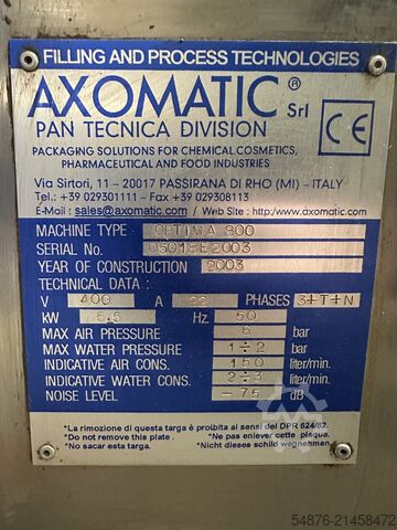 Tube filler AXOMATIC OPTIMA 800