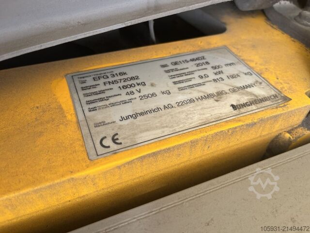 Elektro 4 Rad-Stapler Jungheinrich EFG316k
