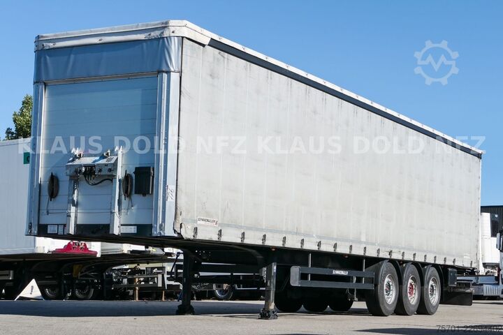 Open semitrailer with tarp SCHWARZMÜLLER SPA 3/E Pritsche Plane Liftachse SAF-Achsen