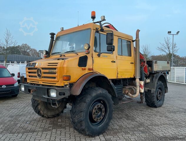 Autokran UNIMOG U 5000 Doka Pritsche/ PK 10.502 A/ AC/ AHK/ EU 3