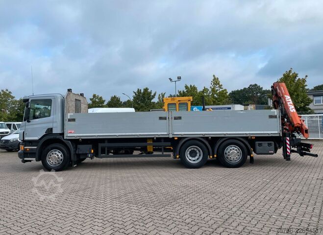 Autokran SCANIA P 320 BL 7.4m Pritsche/ Atlas 126.3+FB/ 10m=1.4t