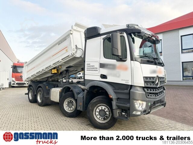 Tipper truck Mercedes-Benz Arocs 3445 K 8x4/4, Meiller Bordmatik links