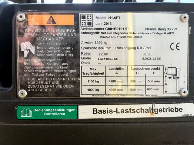 LPG Forklifts Hyster H 1.6 FT