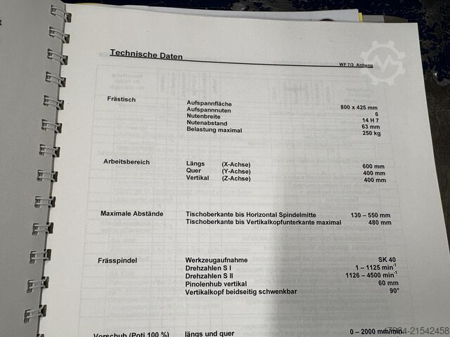 Werkzeugfräse KUNZMANN WF 7/3
