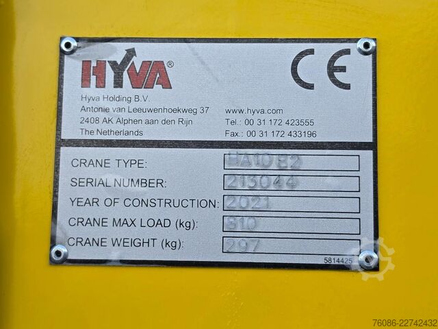 Kran Hyva HA 10 E2 Nieuwe kraan voor op bestelwagen!! SPR...