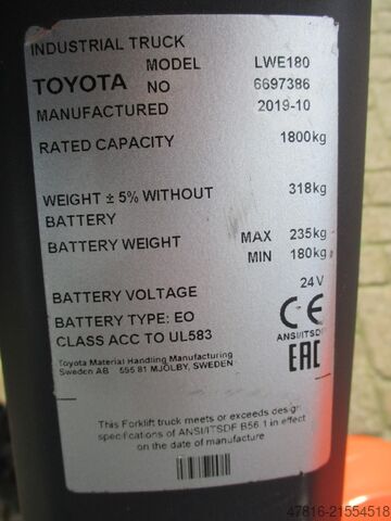 Niederhubwagen TOYOTA LWE180