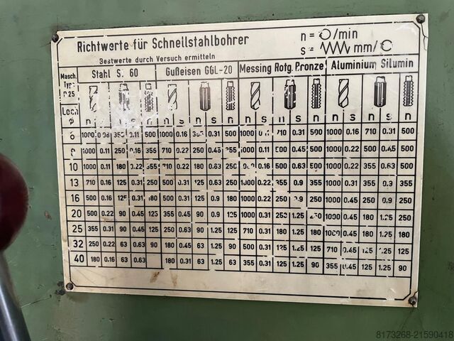 Upright drilling machine VEB Werkzeugmaschinenfabrik Saalfeld / S BK 25 AI