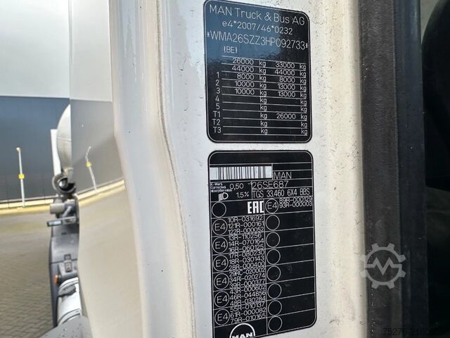 Mixer MAN TGS 33.460 6x4 +Mixeroplegger 12 m3 Euro 6