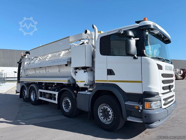 Saugwagen SCANIA G450 8x2*6 Hvidtved Larsen SuperFlex 414 6" JHL