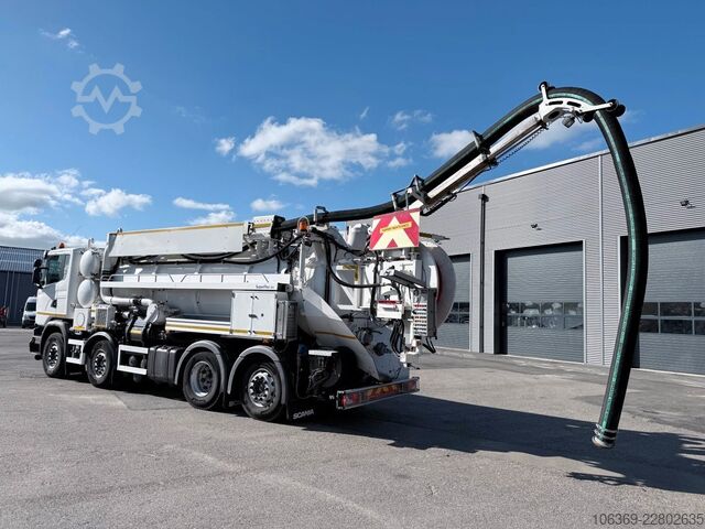 Saugwagen SCANIA G450 8x2*6 Hvidtved Larsen SuperFlex 414 6" JHL