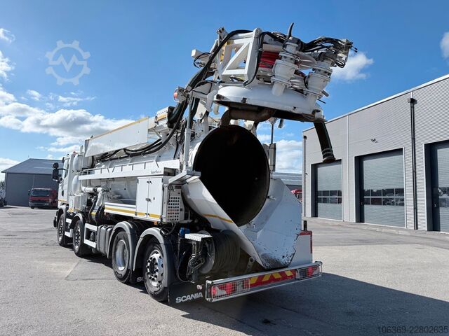 Saugwagen SCANIA G450 8x2*6 Hvidtved Larsen SuperFlex 414 6" JHL